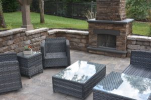 Outdoor Patio with Outdoor Fireplace