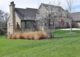 Front Landscape with Ornamental Grass in Topeka, KS