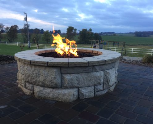 outdoor firepit | stone fire pit topeka ks