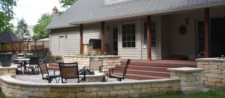 stone patio installation kansas | landscape design