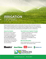 Learn about our irrigation programs, irrigation support, and warranty information